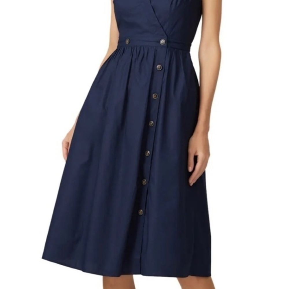 NWOT J Crew Rosina Navy Short Sleeve Wrap Dress